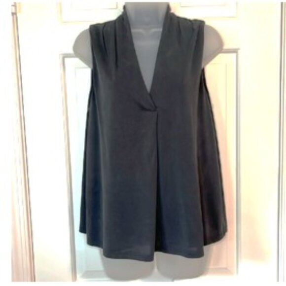 🌷Banana Republic Charcoal Sandwash Modal Blouse - Picture 1 of 9